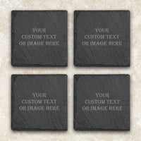 Thumbnail for Personalized Slate Coaster | Custon Square Slate Coaster