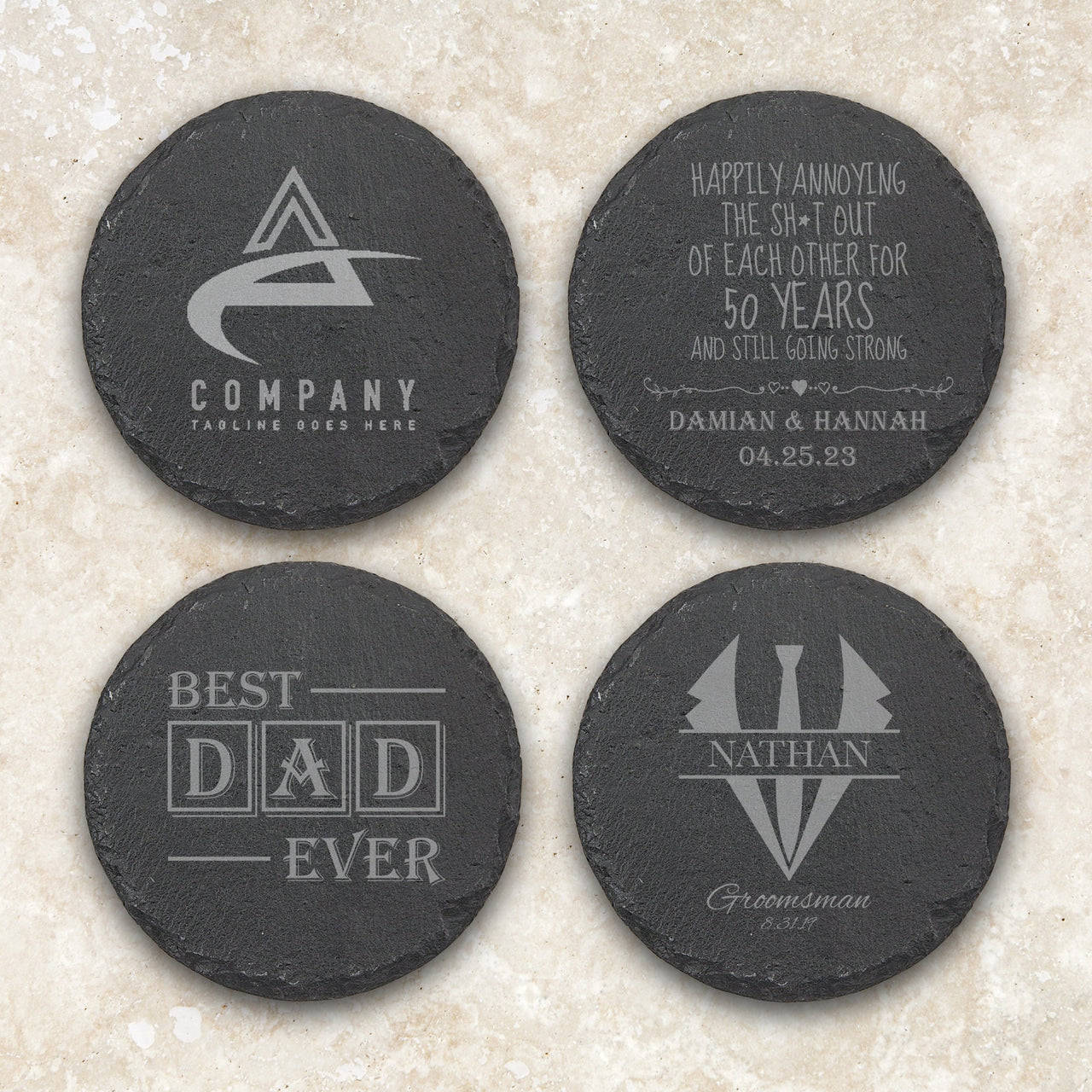  Custom Coasters for Drinks Personalized Engraved