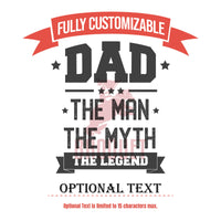Thumbnail for Dad The Man The Myth The Legend Custom Beer Glass, Personalized Dad Gift, Dad Life Whiskey Glass, Beer Mug, Shot Glass, Father's Day Gifts
