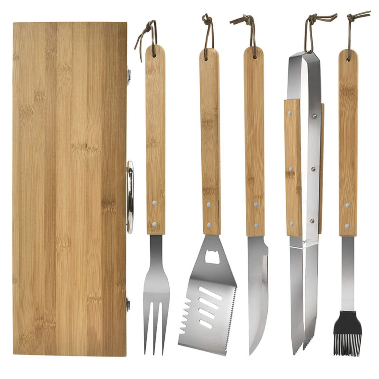 Custom BBQ Set for Dad: Personalized 5-Piece Grill Tool Set