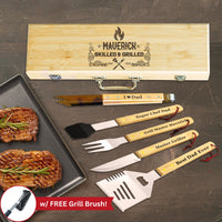 Thumbnail for Personalized 5-Piece BBQ Set with Custom Name