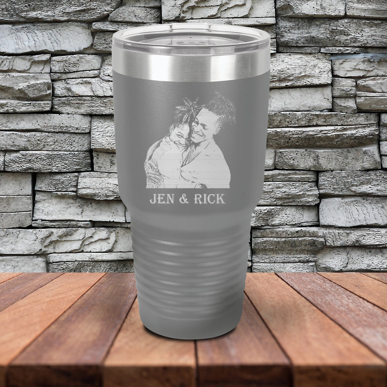 Personalized 30 oz Dad Photo Tumbler, Custom Father Portrait Tumbler Gift from Son, Daughter, Wife, Custom Picture Tumbler for Dad, Grandpa