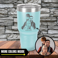 Thumbnail for Personalized 30 oz Dad Photo Tumbler, Custom Father Portrait Tumbler Gift from Son, Daughter, Wife, Custom Picture Tumbler for Dad, Grandpa