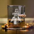 Custom Picture Gift for Dad 10 oz Bullet Whiskey Glass