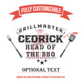 Personalized 5-Piece Grillmaster Gift Set for Dad: Custom BBQ Tools with Free Grill Brush