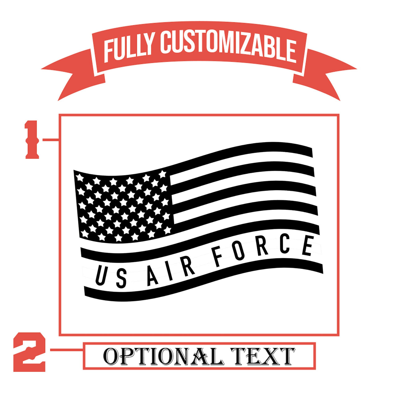 Custom Airforce 10 oz Bullet Glasses