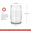 Personalized 16oz Beer Can Glass